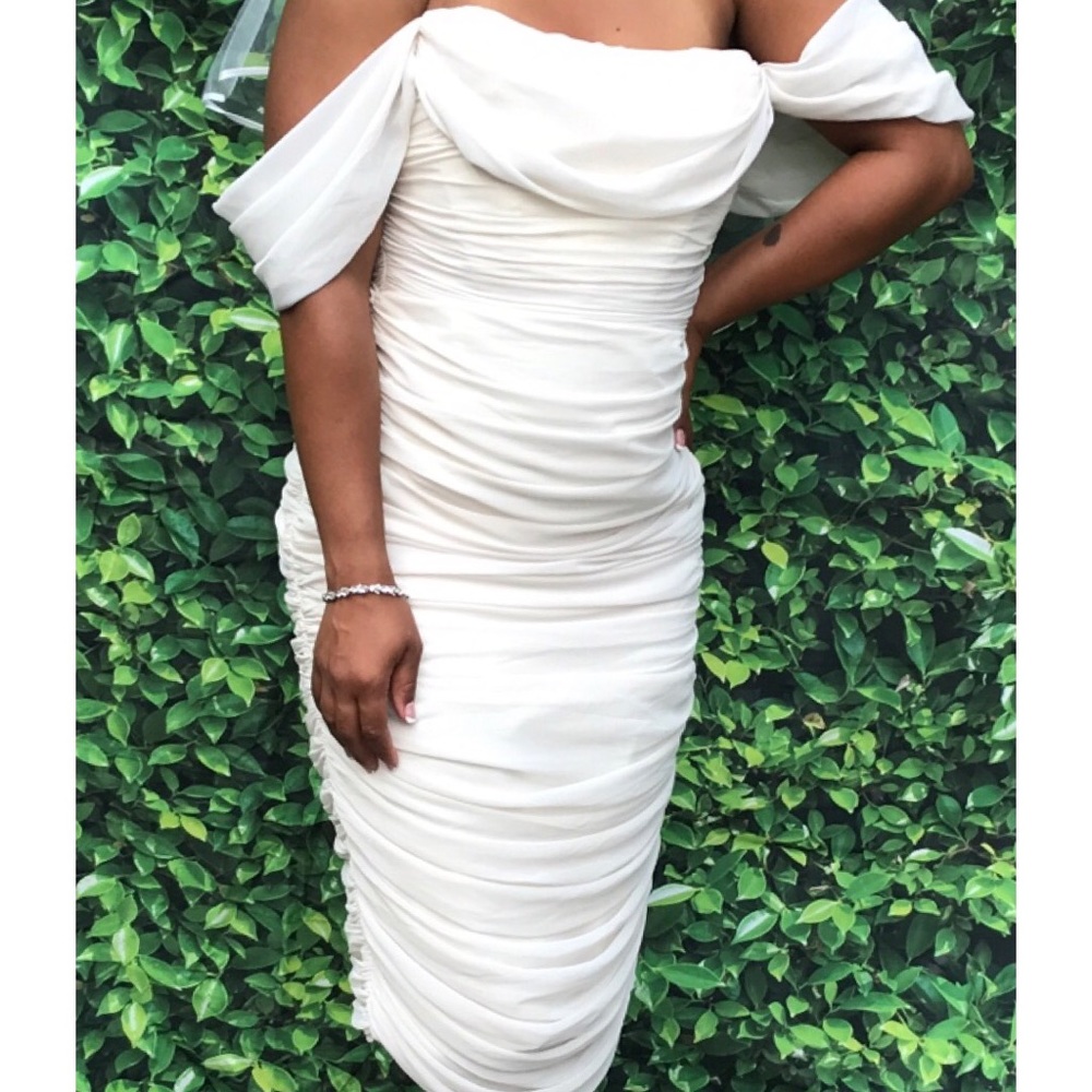 House of Cb dress , large in the color Ivory